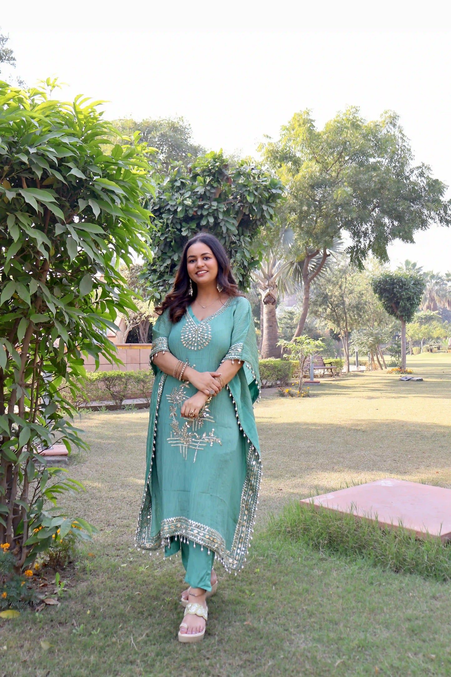 Festive Kaftan with Straight Pants