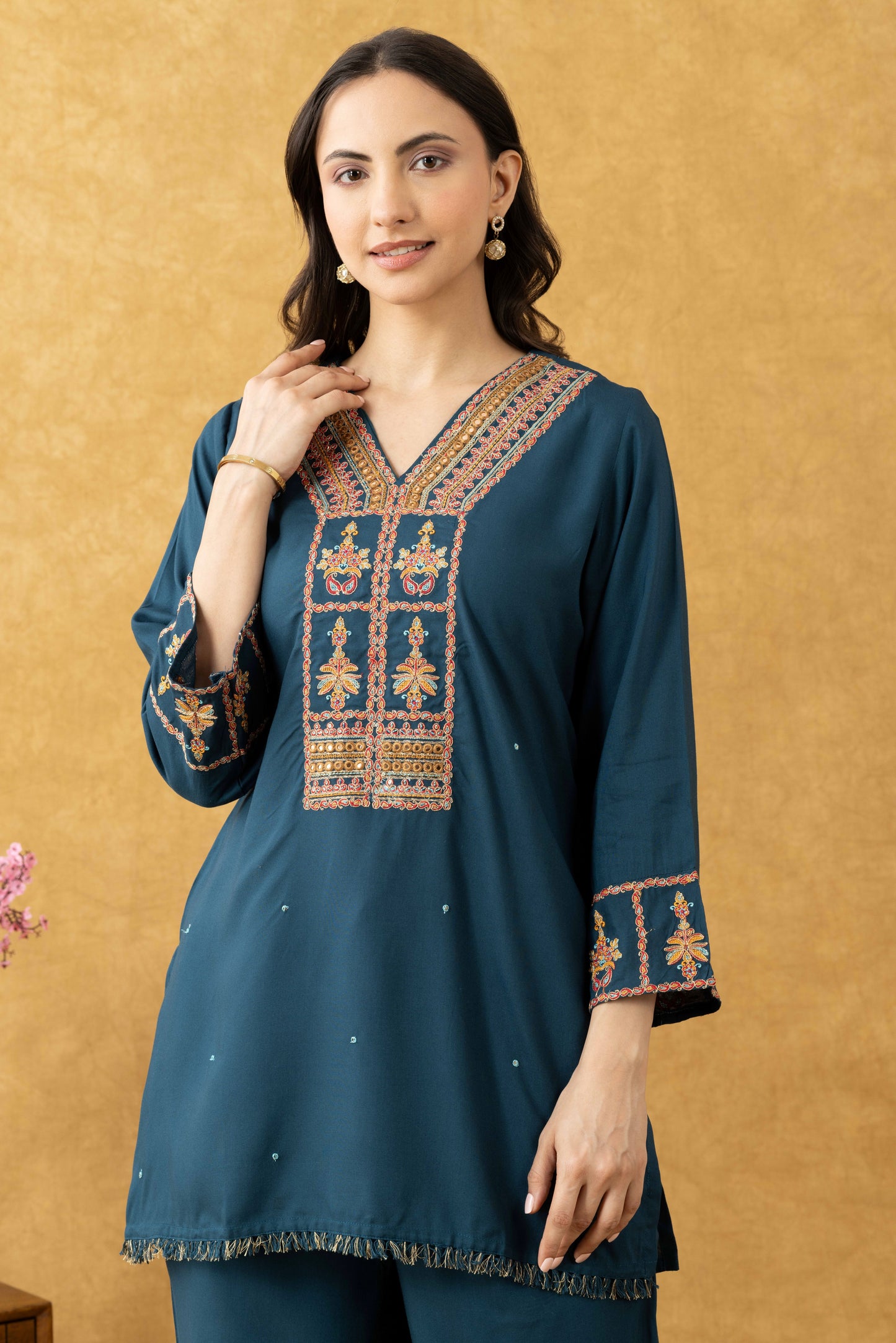 Teal Blue Cotton Co-ord Set