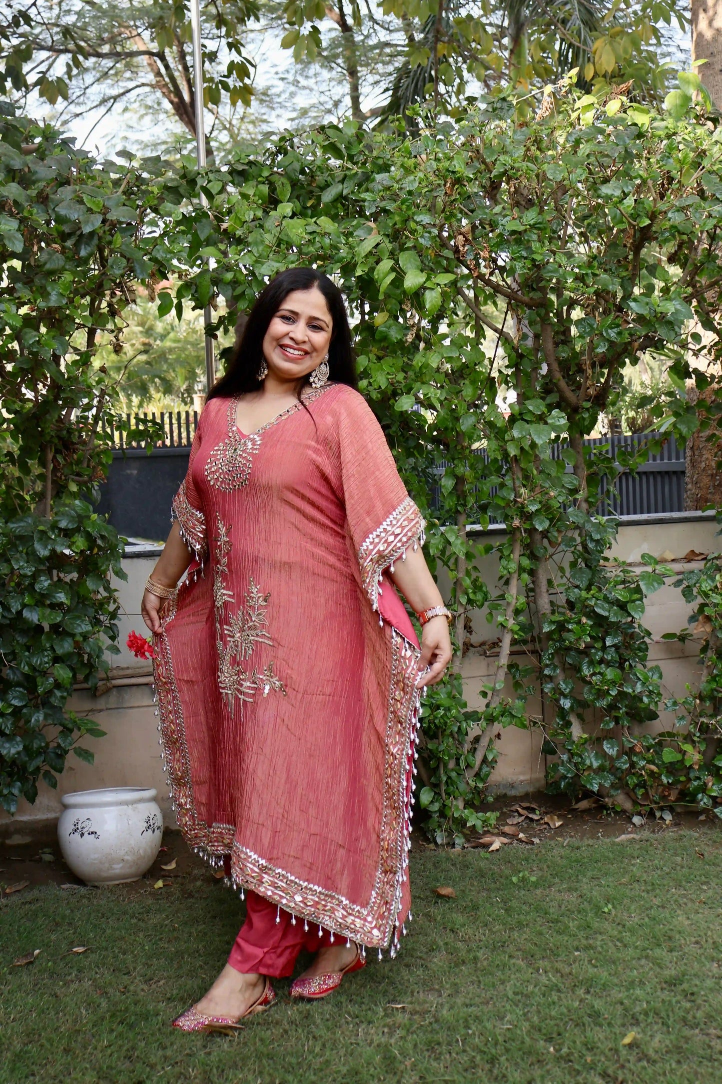 Festive Kaftan with Straight Pants