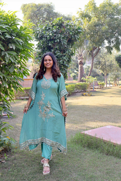 Festive Kaftan with Straight Pants