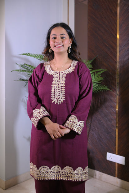 Gotta Patti Woolen Co-Ord Set
