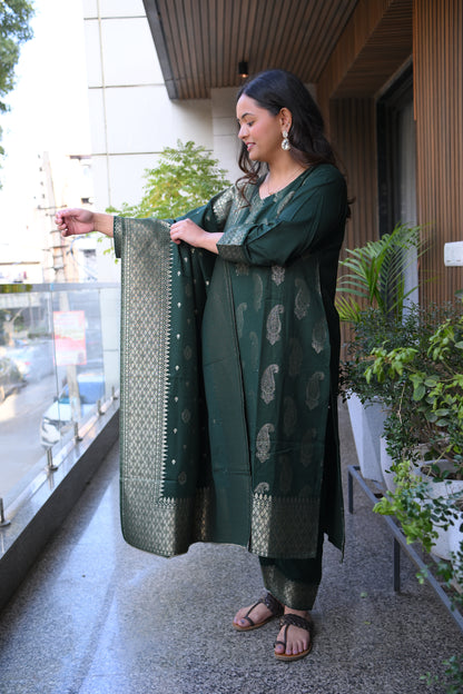 Banarasi Pashmina Suit Set