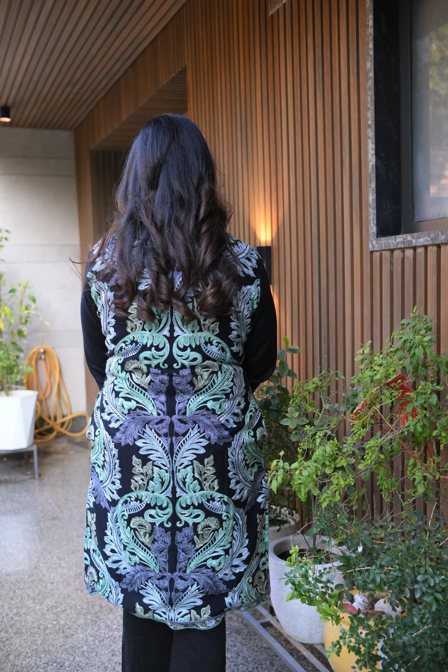 Soulara Aari Embroidered Solid Women's Jacket